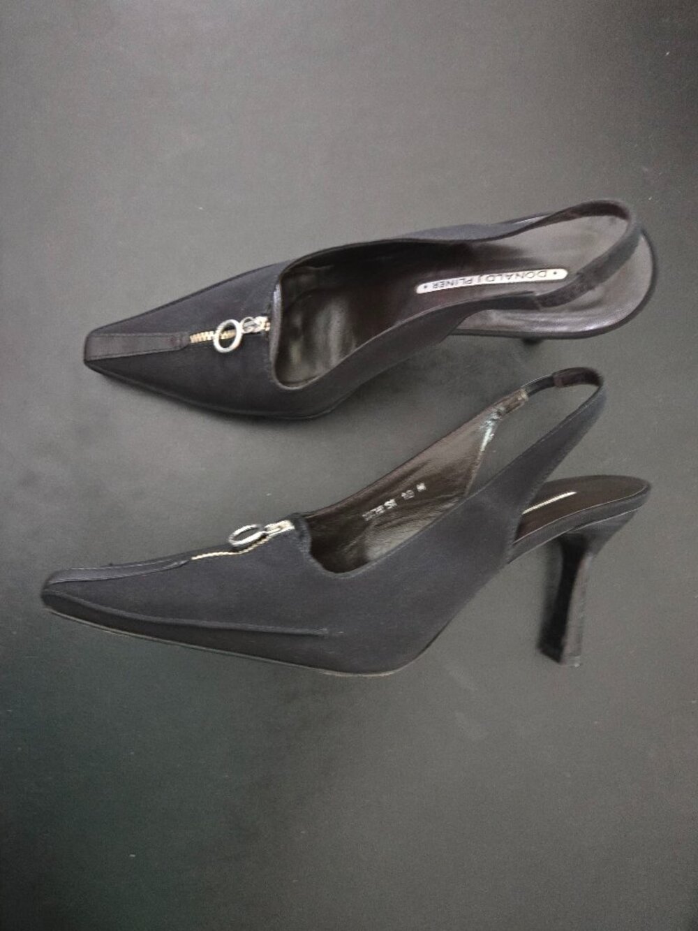 Donald J. Pliner Michi Black Slingback Heels, Size 10